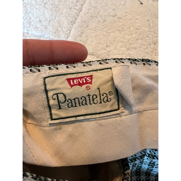 Vintage 70s Levis Panatela Houndstooth Cropped Pants Womens Size 12 Petite - Picture 2 of 8